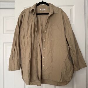 Women’s oversized button up shirt